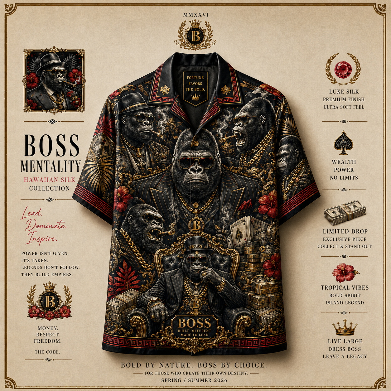 Áo Hawaii Boss Statement
