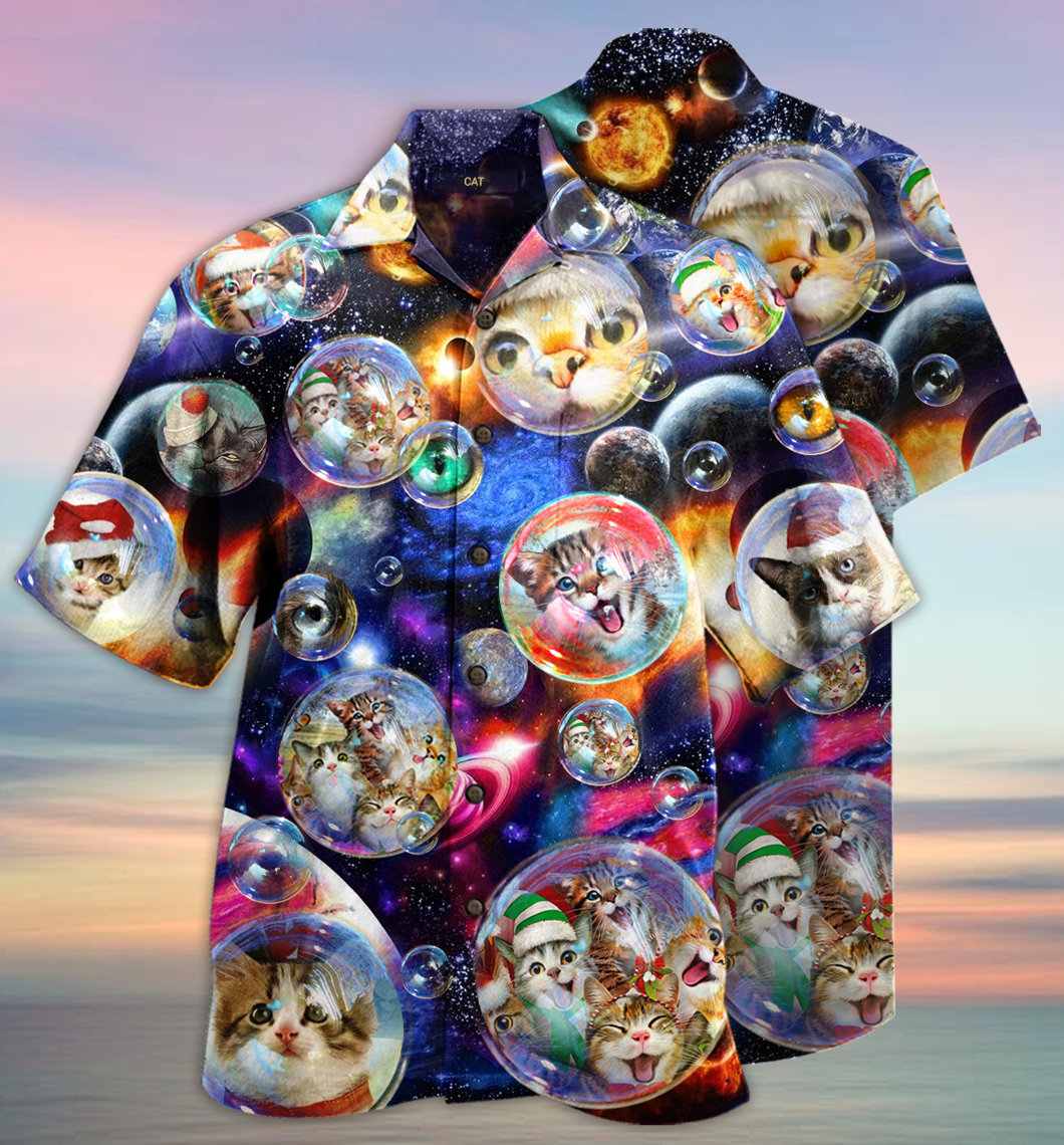 Áo Hawaii Mèo Cosmic