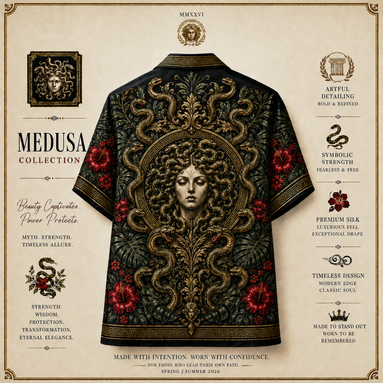 Áo Hawaii Medusa Myth 2
